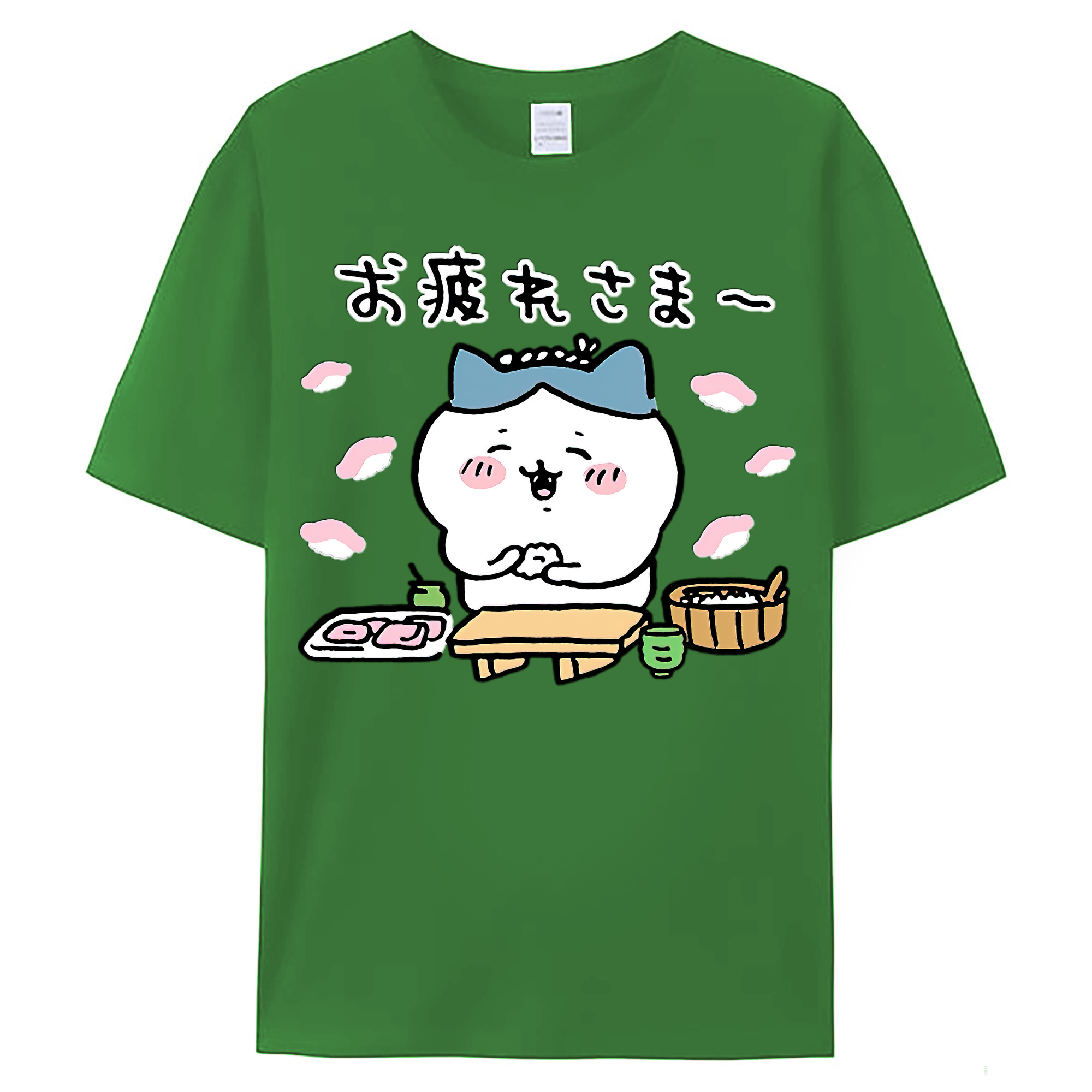 （画像用） ちいかわ ハチワレ Chii-kawa hachiware レディースカジュアルプリントTシャツ（綿100％）